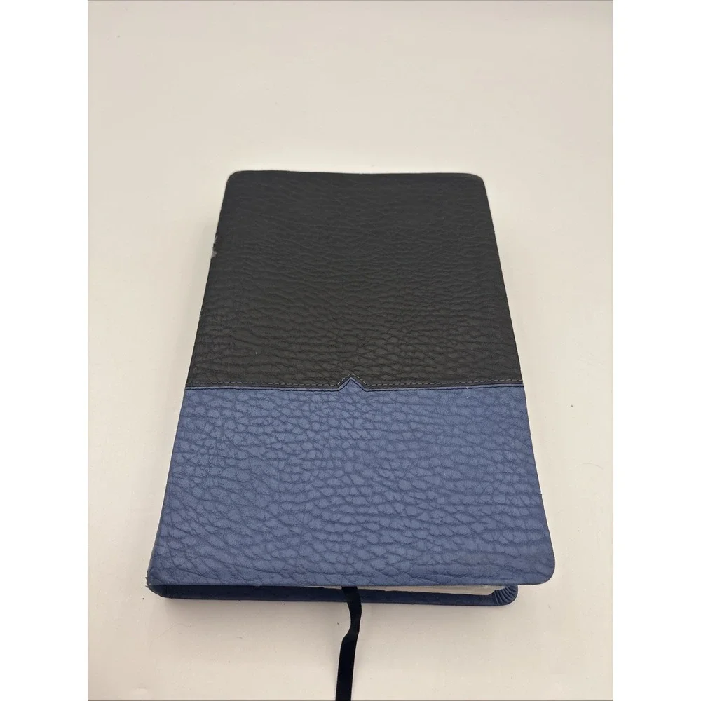 Charles F Stanley Life Principles Bible NKJV Black Blue Leather Large Print